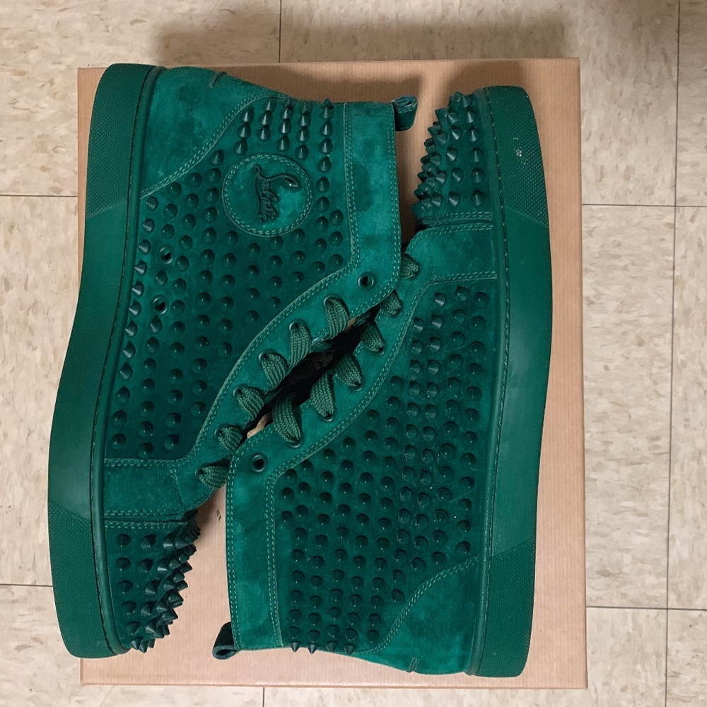 Men's Christian Louboutin Spikes High-Top Sneaker